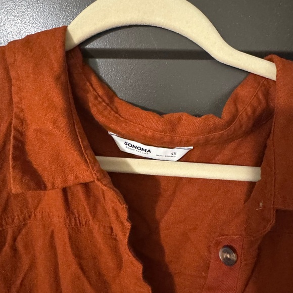 Rust Button-Up dress - Picture 4 of 5